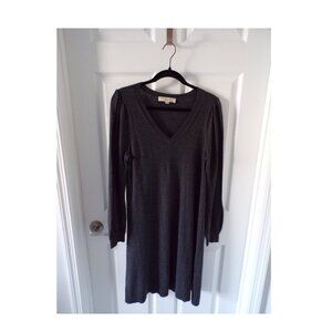 LOFT Gray Long Sleeve Sweater Dress Size Medium